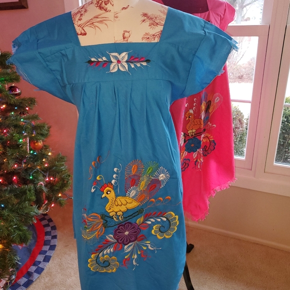 Embroidered dresses, relaxed, maternity, beach, - Picture 4 of 5